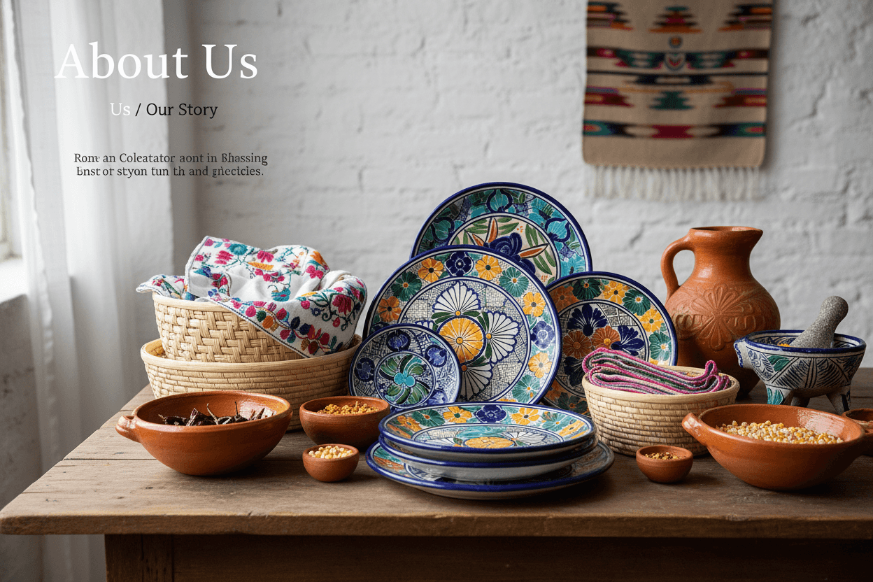 Traditional Mexican pottery and serving dishes showcasing cultural heritage